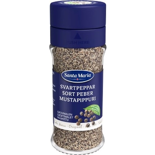 Svartpeppar Grovmalen 34g Santa Maria