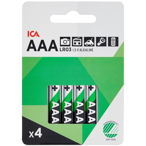 Batteri AAA LR03 4-p ICA