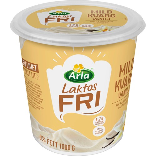 Kvarg Vanilj Mild Laktosfri 0,2% 1000g Arla®