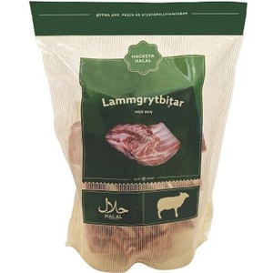 Lammgrytbitar m. ben DF 2200g Hacksta Halal