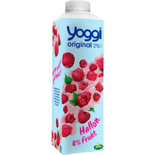 Yoghurt Krämig hallon 2% 1000g Yoggi
