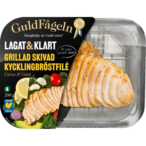 Kycklingbröstfilé grillad skivad 200g Guldfågeln
