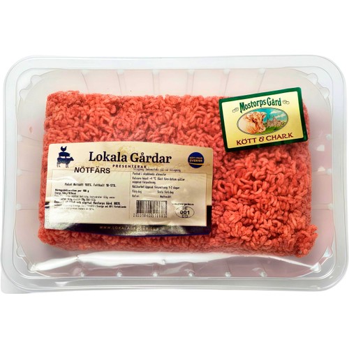 Nötfärs 10-12% ca 1kg Lokala Gårdar