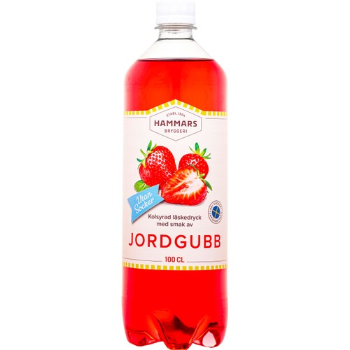 Läsk Jordgubb Utan Socker 1l Hammars Bryggeri