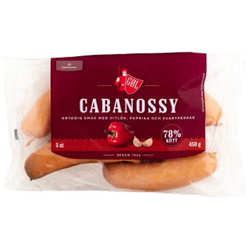 Cabanossy Vitlök Paprika 78% Kötthalt 450g Göl