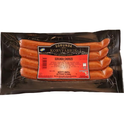 Kryddkorv Chorizo Smal 86% Kötthalt 260g Sorunda korvfabrik