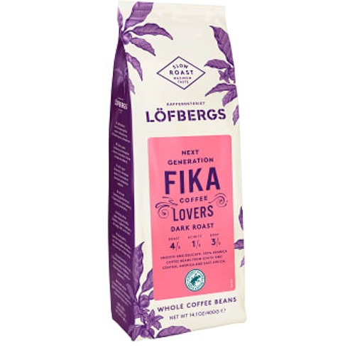 Fika Mörkrost hela bönor Ekologisk 400g Löfbergs