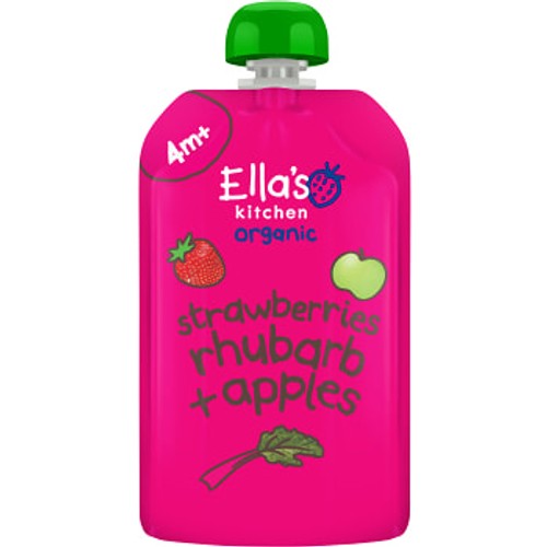 Jordgubb Rabarber Äpple Puré 120g Ellas Kitchen