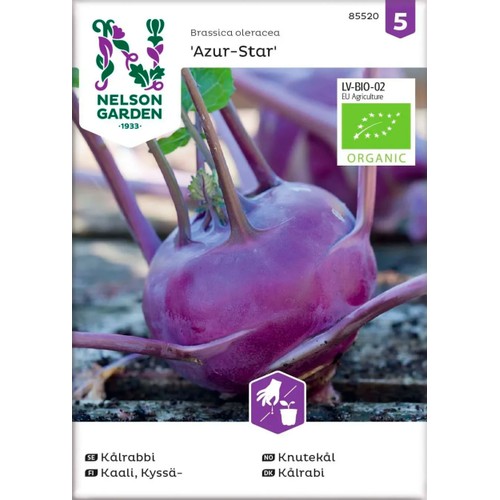 Kålrabbi Azur Star Organic 1-p Nelson Garden