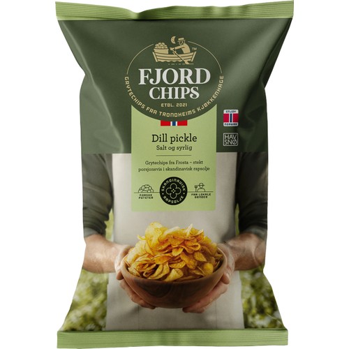 Chips Dill Pickle 150g FjordChips
