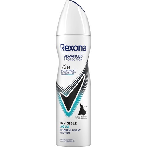 Deodorant Spray 72h Advanced Protection Invisible Aqua 150ml Rexona