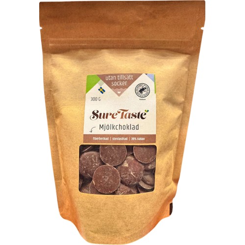 Mjölkchoklad Utan Tillsatt Socker 300g Sure Taste