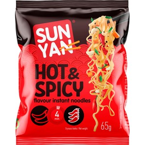 Snabbnudlar hot spicy flavour 65g Sun Yan