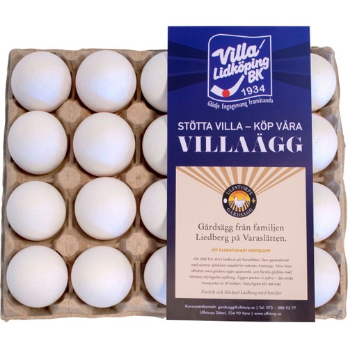 Ägg 20-pack M/L Frigående Villaägg 20st Ulfstorps Gårdsägg