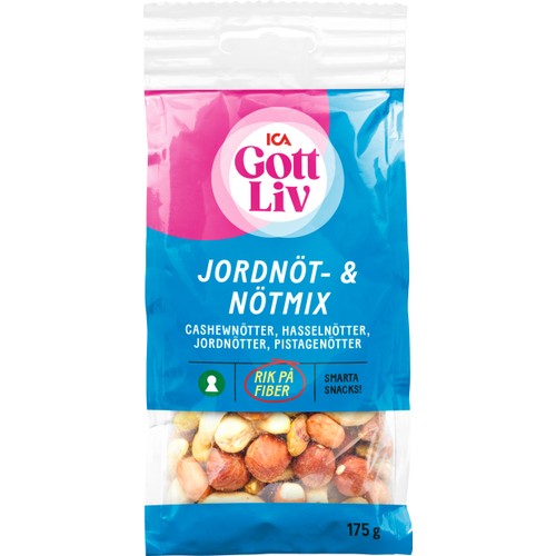 Jordnöt & nötmix 175g ICA gott liv
