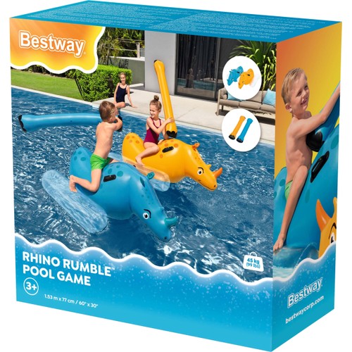 Poolspel med noshörningar 153x77cm Bestway