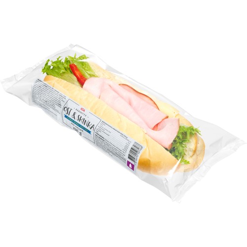 Baguette Ost och Skinka med Sallad 220g ICA
