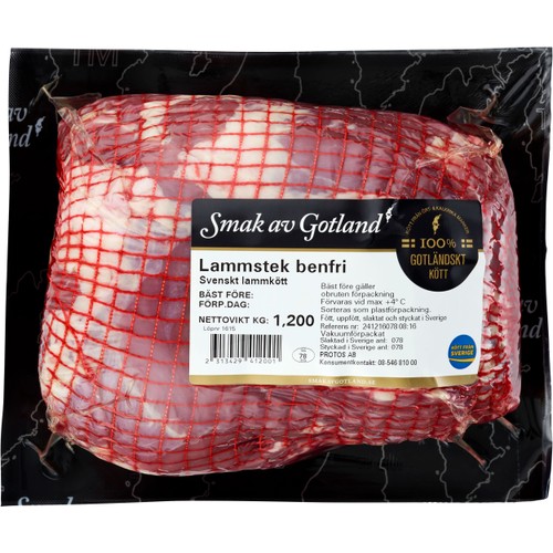 Lammstek Färsk i nät ca 1,2kg Smak av Gotland