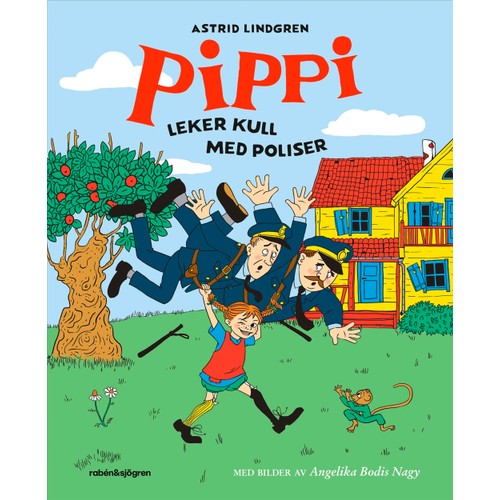 Pippi leker kull med poliser