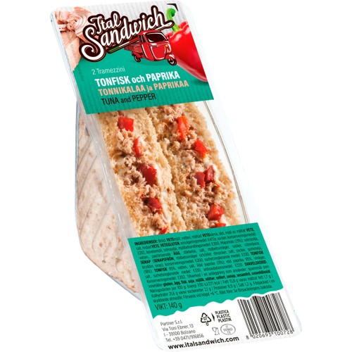 Sandwich Tonfisk & paprika 140g Italsandwich