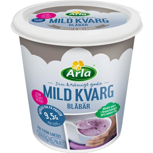 Kvarg Mild Blåbär Laktosfri 1kg Yalla