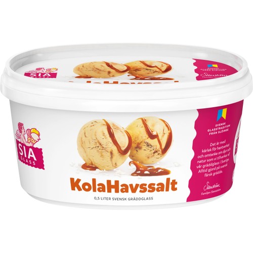 Gräddglass Kola & havssalt 500ml Sia Glass