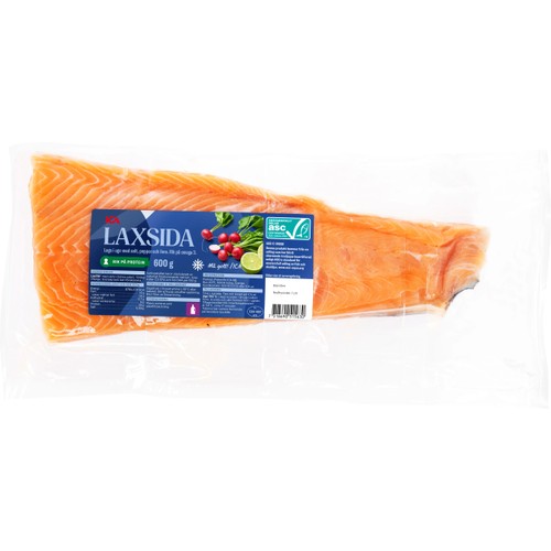 Laxsida Fryst ASC 600g ICA