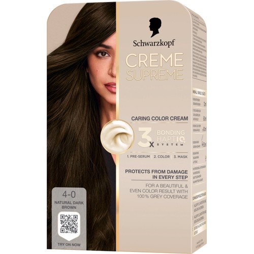 Hårfärg 4-0 Natural Dark Brown 1-p Creme Supreme