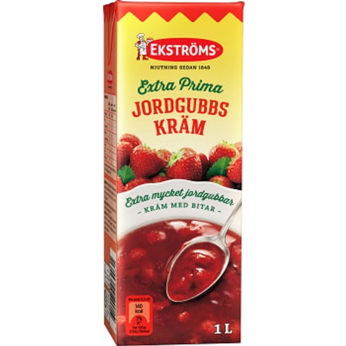 Jordgubbskräm Extra prima 1l Ekströms 