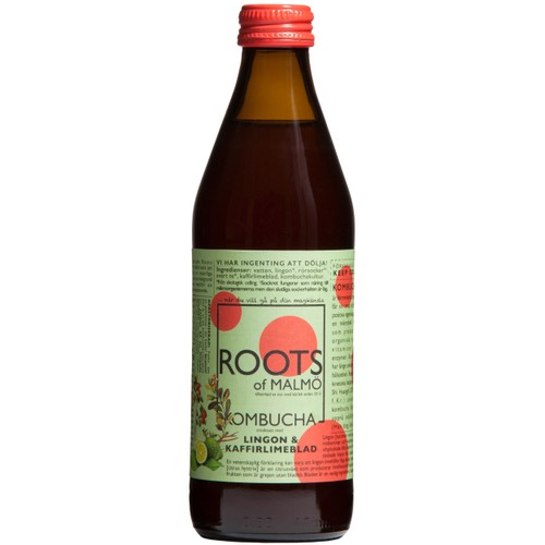 Kombucha Lingon & Kaffirlimeblad 330ml Roots of Malmö