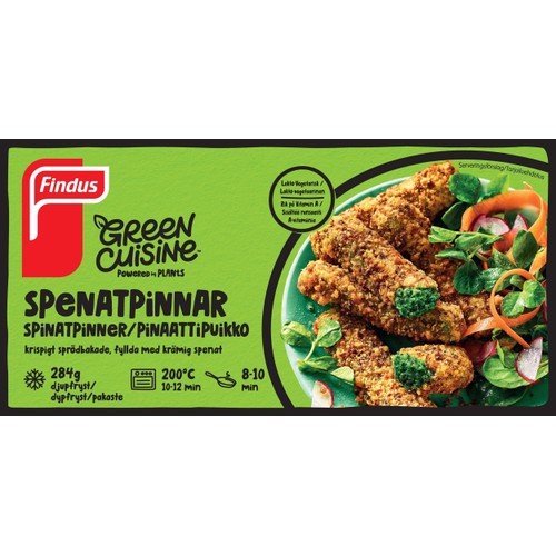 Spenatpinnar Green Cuisine 284g Findus