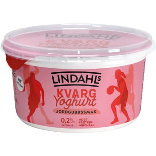 Kvarg Jordgubb 0,2% 500g Lindahls