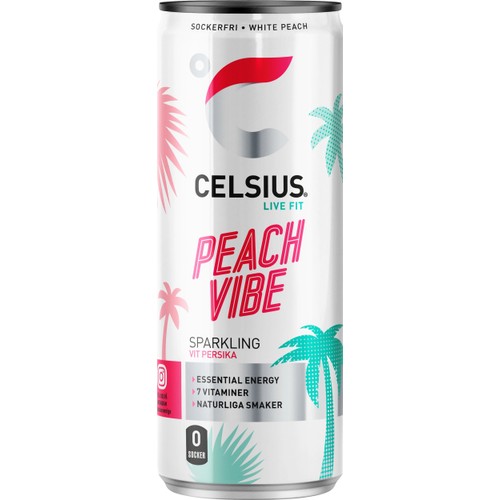 Energidryck White peach 35,5cl Celsius