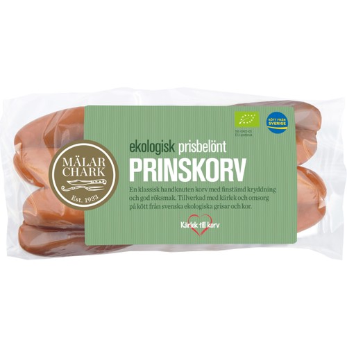 Prinskorv Ekologisk ca 250g Mälarchark
