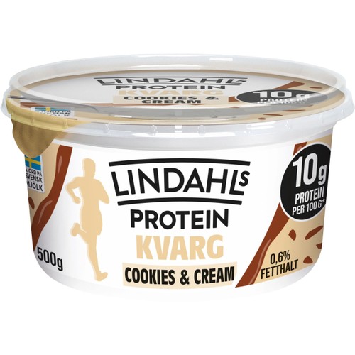 Proteinkvarg Cookies & Cream 0,6% 500g Lindahls