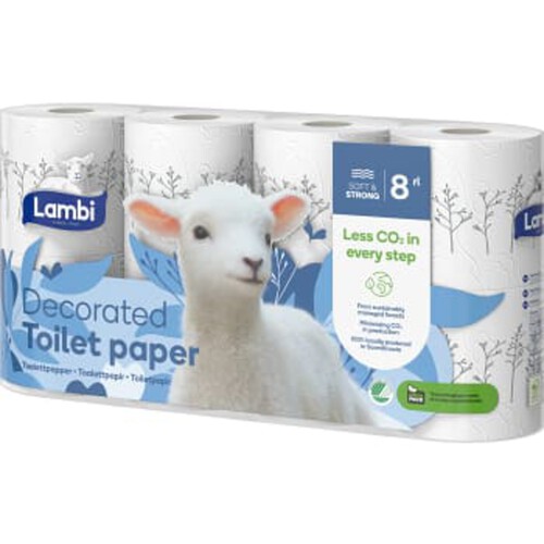 Toalett dekor 8-pack Lambi