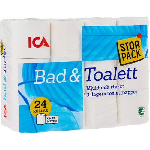 Toalettpapper 24-p Miljömärkt ICA