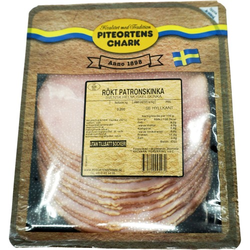 Patronskinka Rökt 200g Piteortens Chark