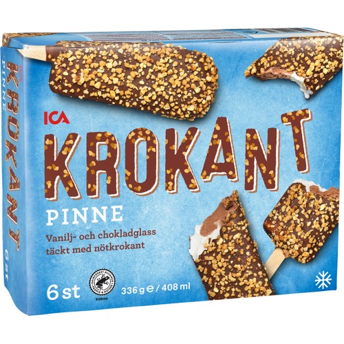 Glass Krokantpinne 6-p ICA