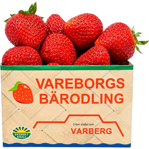 Jordgubbar Svenska 500g Vareborgs Bärodling