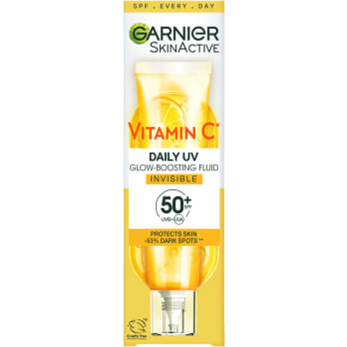 Ansiktskräm Vitamin C Daily UV Glow Boosting Fluid Invisible SPF50 40ml Garnier