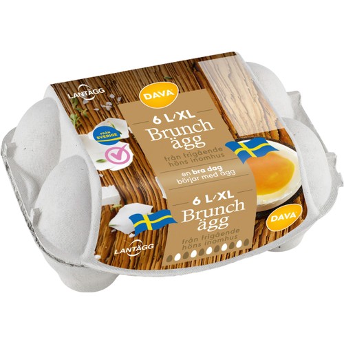 Brunchägg frigående L-XL 6-p Lantägg