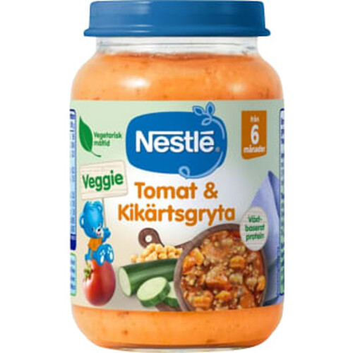 Tomat & Kikärtsgryta 6m 190g Nestle