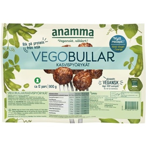 Vegobullar Glutenfri Fryst 900g Anamma