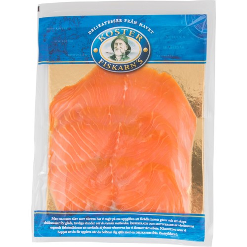 Kallrökt Regnbågslax skivad ca 150g Kosterfiskarn's