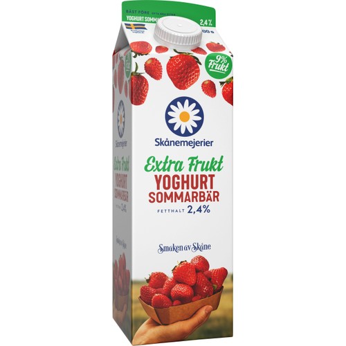 Yoghurt Sommarbär 2,4% 1l Skånemejeri