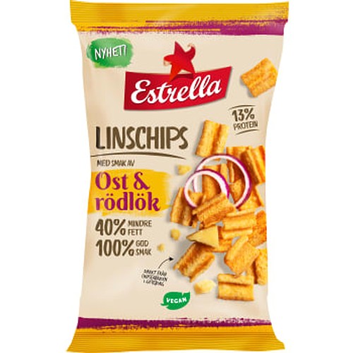 Linschips Ost & Rödlök 100g Estrella