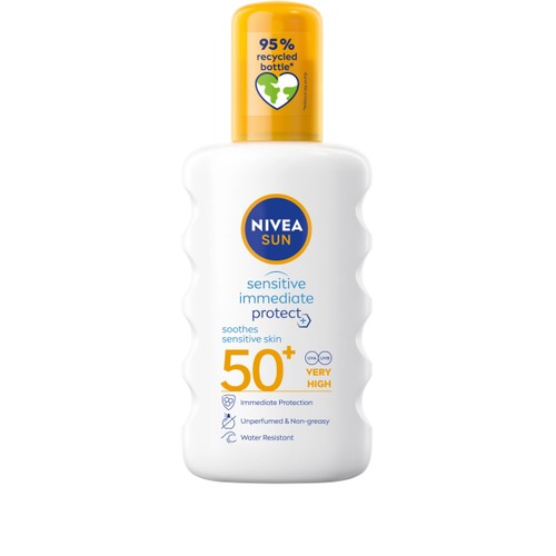 Solskydd Sensitive Immediate Protect Soothing Spray SPF50+ 200ml Nivea Sun