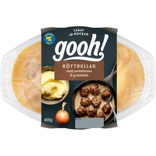 Färdigmat Köttbullar Potatismos och Gräddsås 400g Gooh