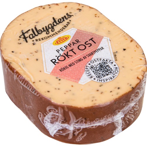 Rökt ost Peppar 23% ca 280g Falbygdens ost